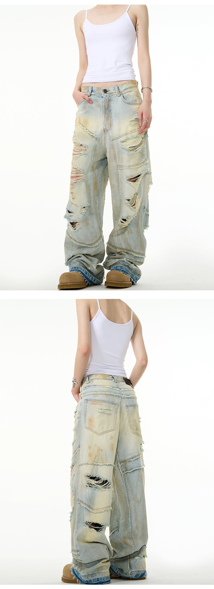 MADWITCH DISTRESSED JEANS #FX021