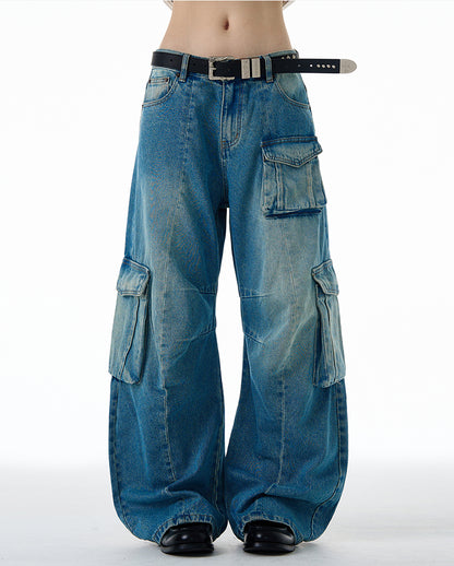 MADWITCH WASHED UTILITY JEANS #CK9617