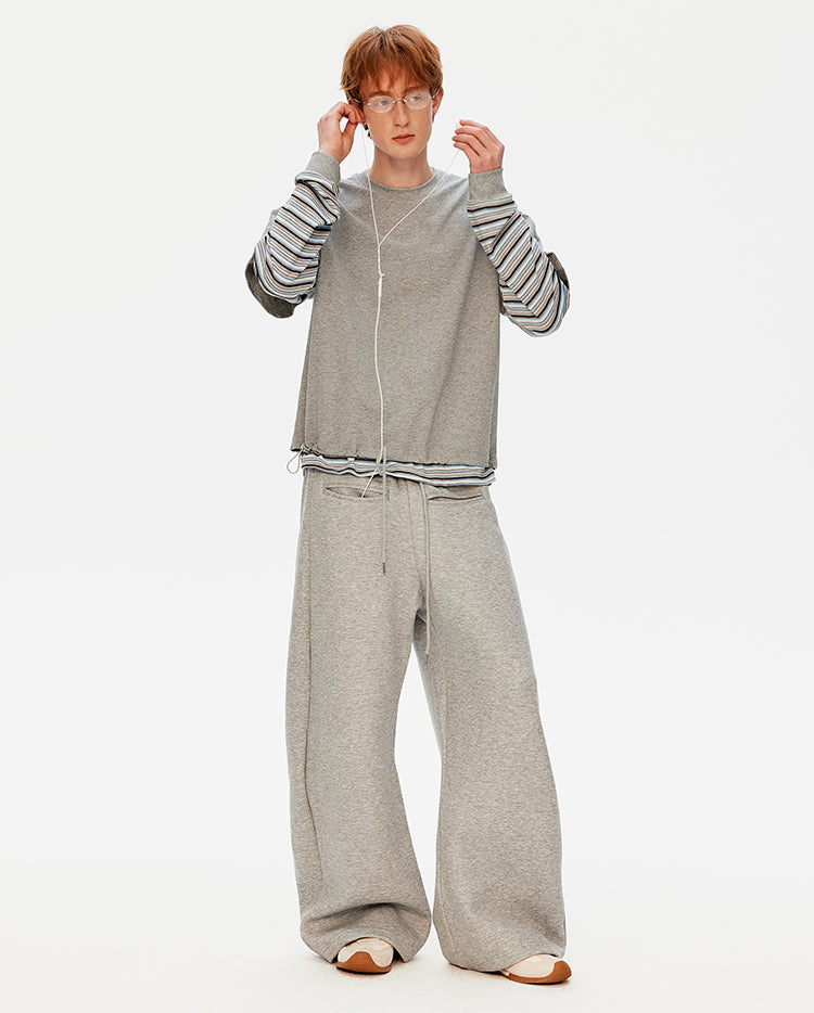 MADWITCH PATCHWORK FAUX LAYER TEE #26008