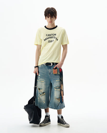 MADWITCH CREW NECK DROP SHOULDER TEE #MD4198