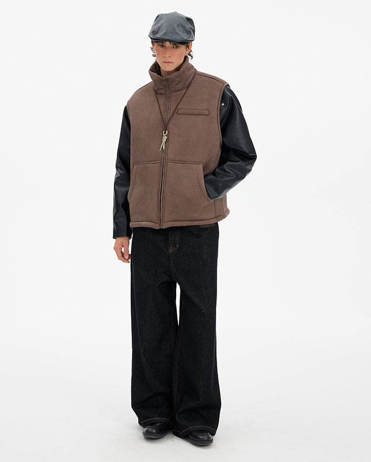 MADWITCH RETRO SUEDE FLEECE VEST #N1720