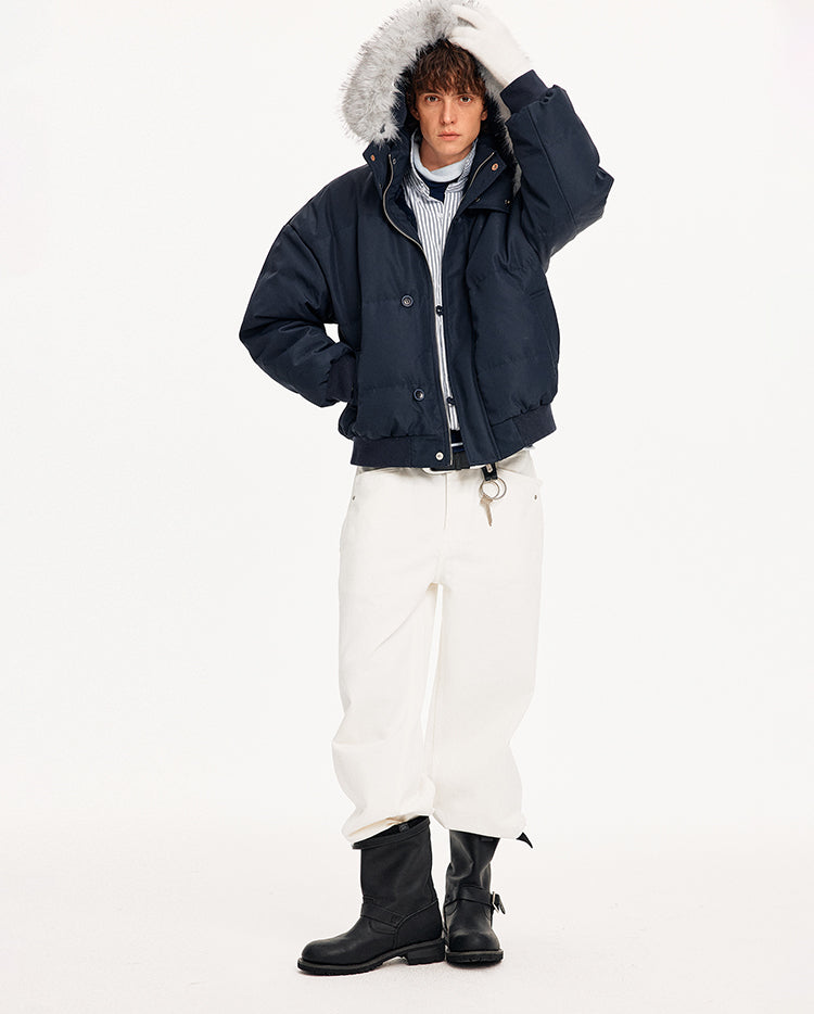 MADWITCH HOODED MINIMALIST DOWN JACKET #630321