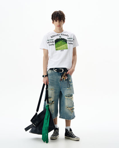 MADWITCH BOXY CROPPED TEE #L893