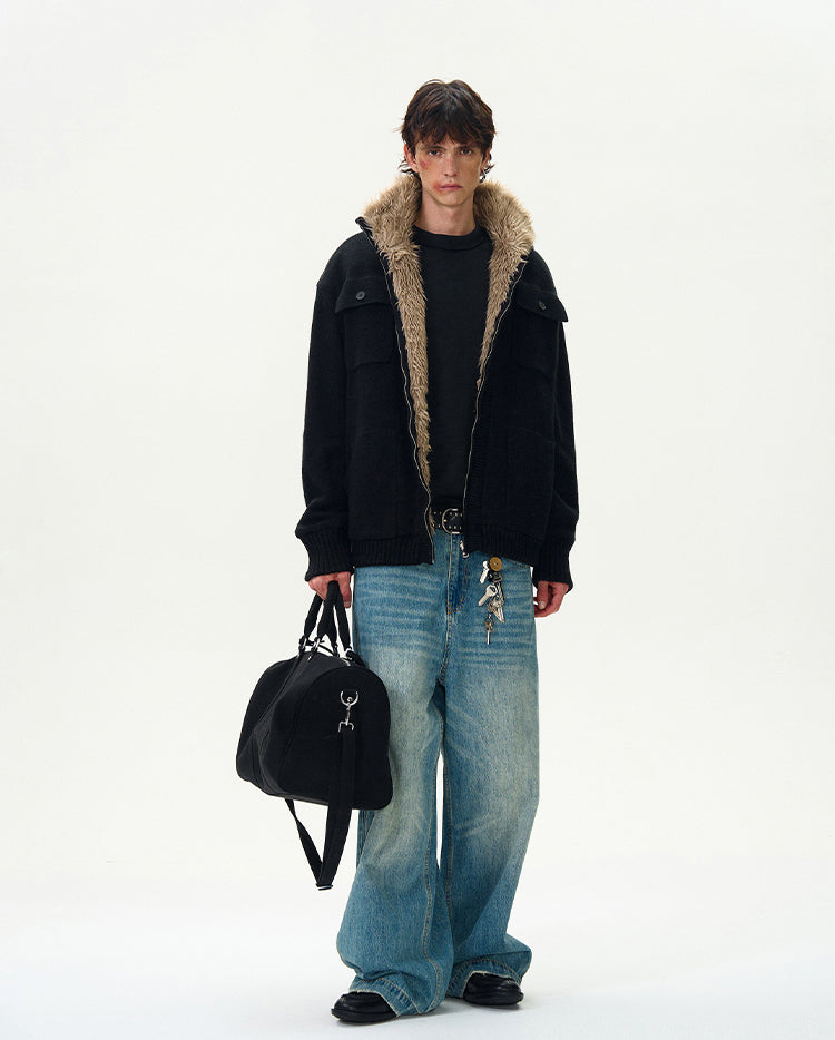 MADWITCH HEAVYWEIGHT KNIT COTTON JACKET #C178