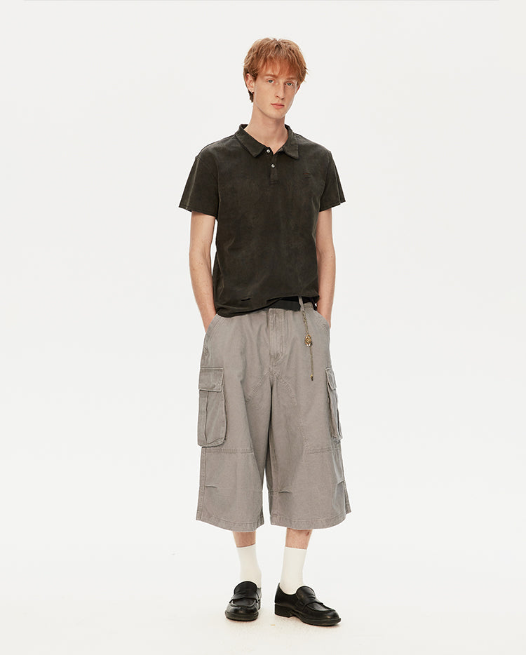 MADWITCH DISTRESSED WASHED TEE #AW26046