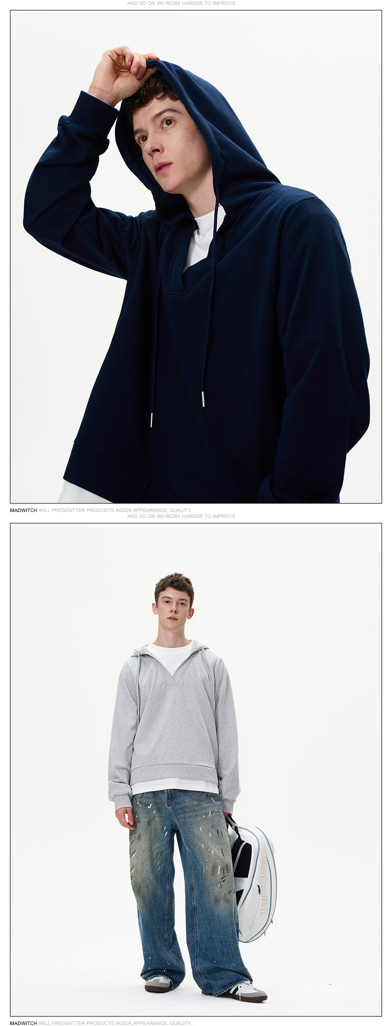 MADWITCH SIMPLE HOODED SWEATSHIRT #27226-