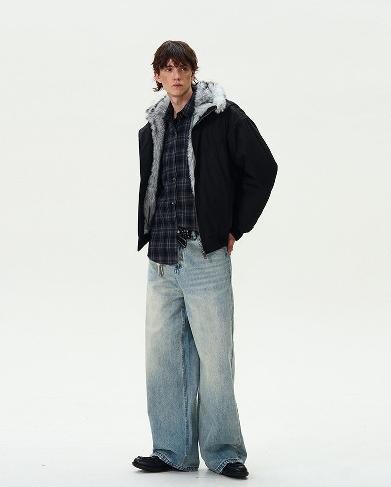 MADWITCH FAUX FUR PARKA COAT #990219