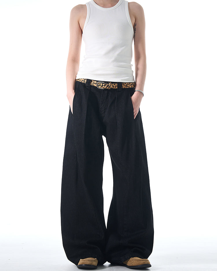 MADWITCH DOUBLE-PLEAT CASUAL JEANS #G6652