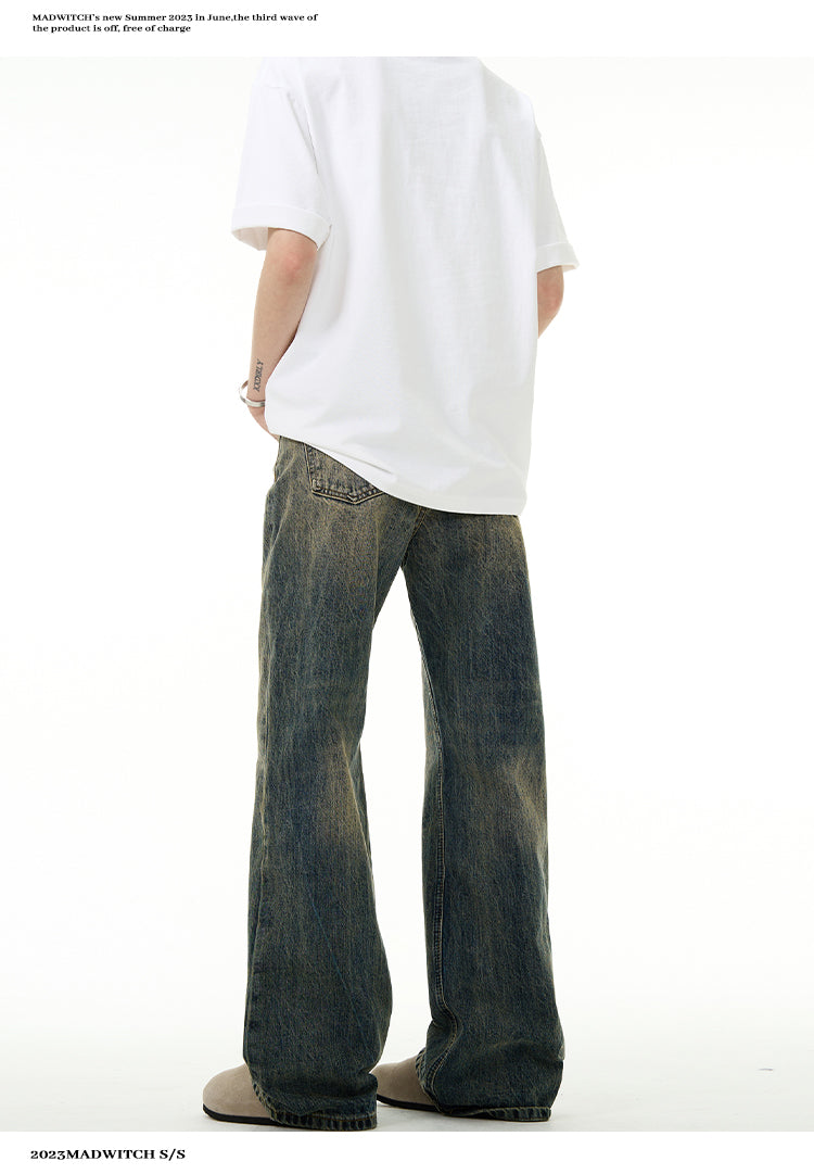 MADWITCH WASH STRAIGHT LEG JEANS #WH6830