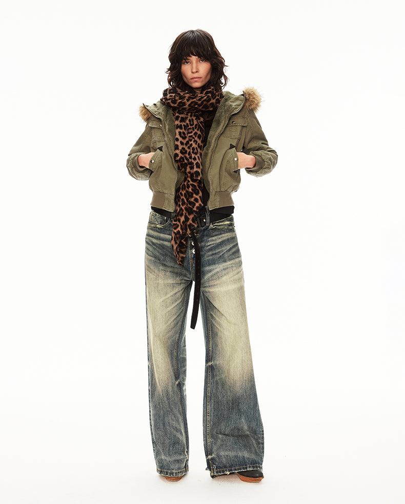 MADWIT DISTRESSED WIDE JEANS #GD006