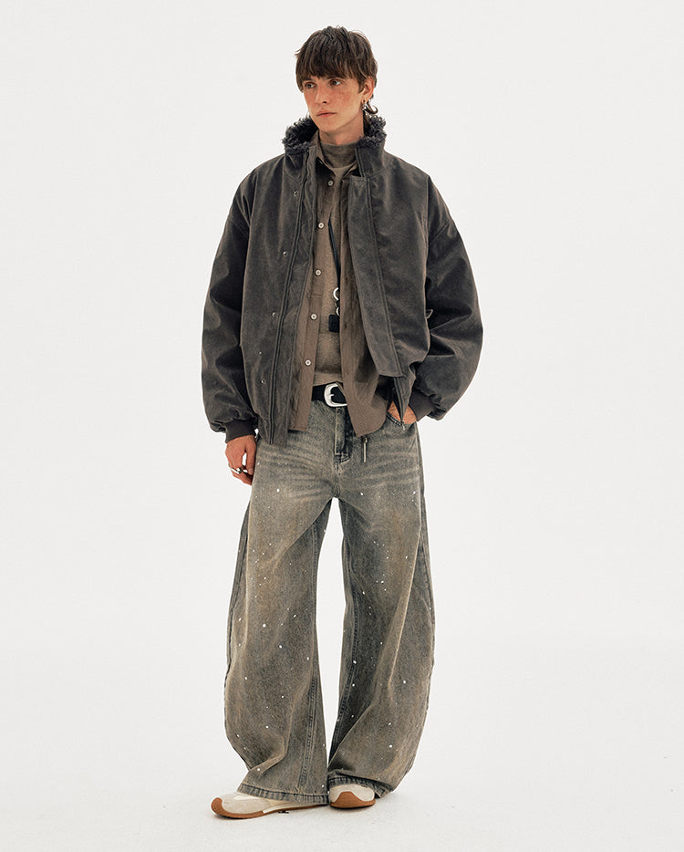 MADWITCH SUEDE SHEAR PARKA #AW25149