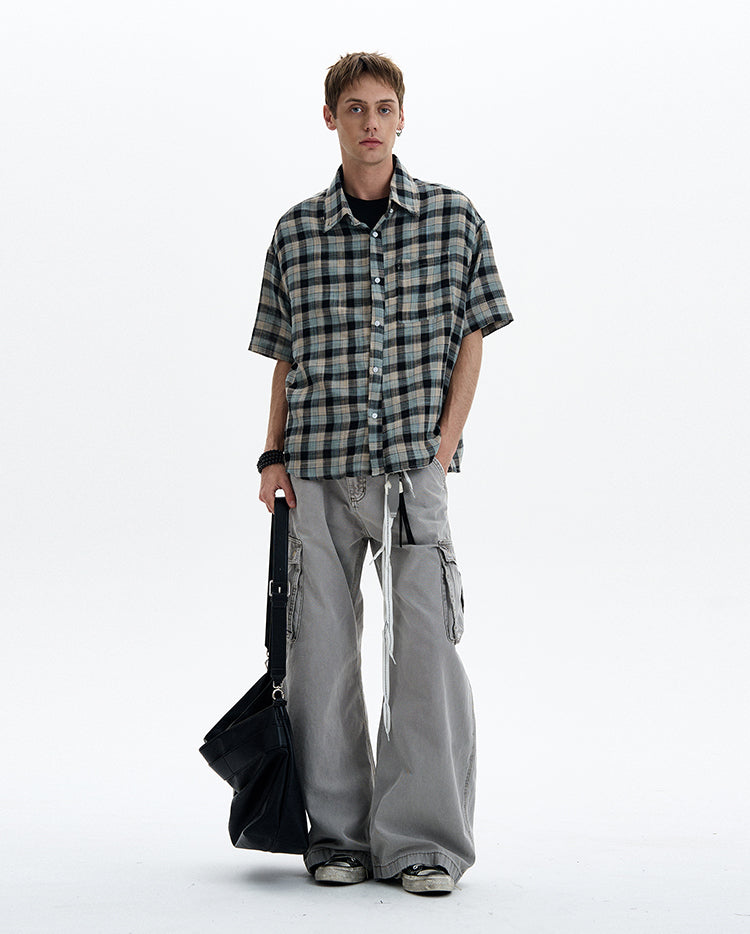 MADWITCH PLAID CASUAL SHIRT #CR236