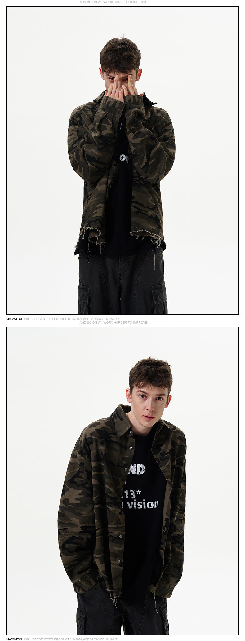 MADWITCH RETRO CAMOUFLAGE SHIRT #27229