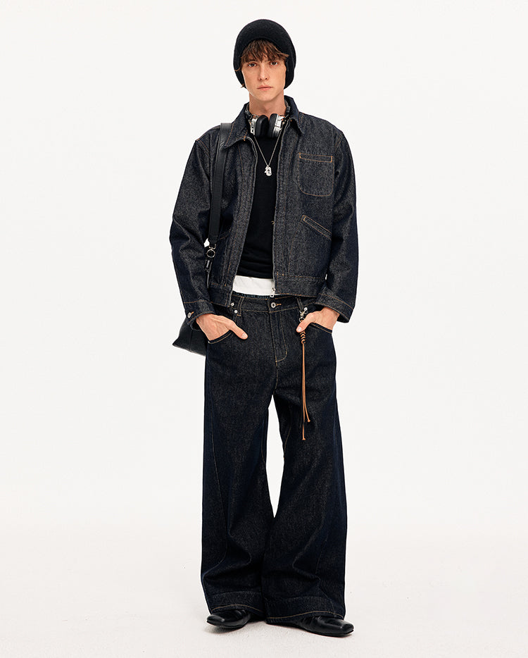 MADWITCH RAW DENIM MULTI-POCKET JACKET #CW1337