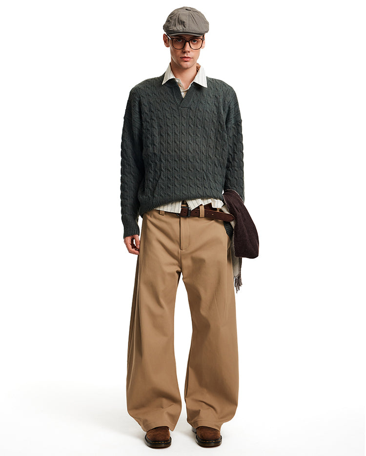 MADWITCH CABLE VEE SWEATER #25716