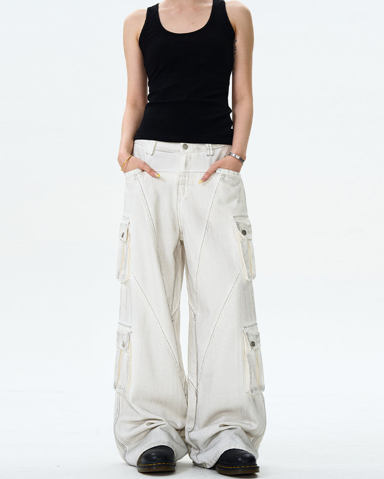 MADWITCH DECONSTRUCTED VINTAGE WORKWEAR JEANS #WHOA098