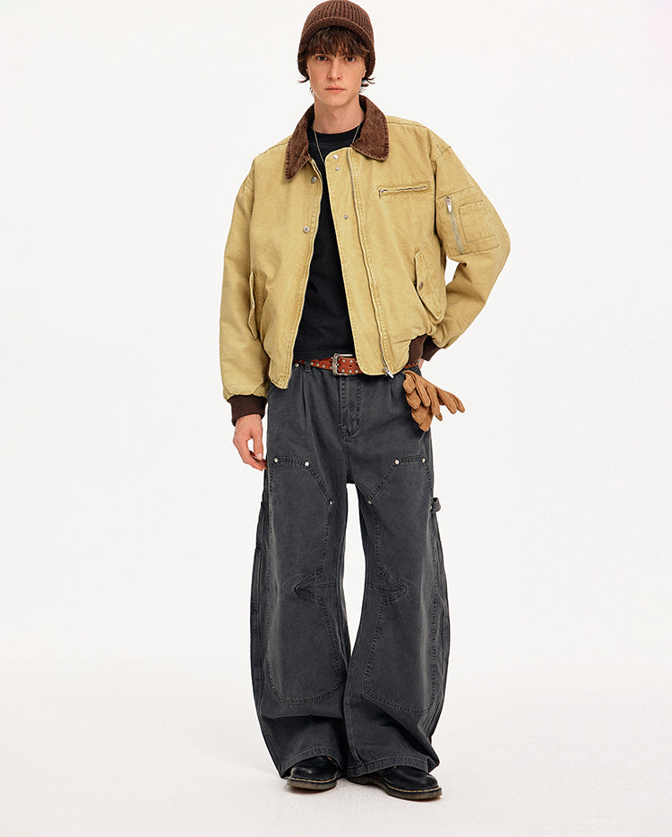 MADWITCH COLORBLOCK WORKWEAR BOMBER JACKET #CW1329
