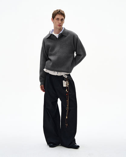 MADWITCH UNISEX KNITTED POLO SWEATER #6301