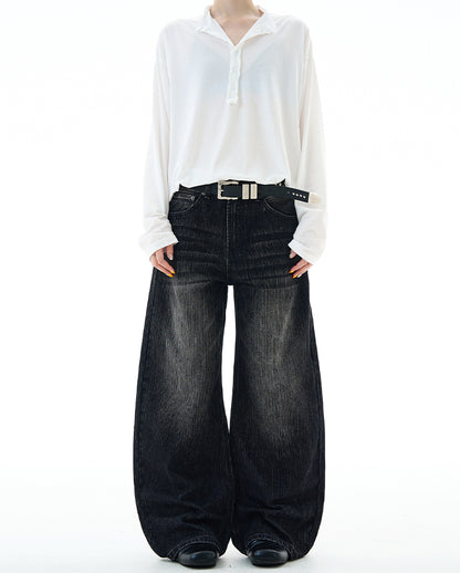 MADWITCH UNISEX HIGH STREET WIDE LEG JEANS #G6669-2