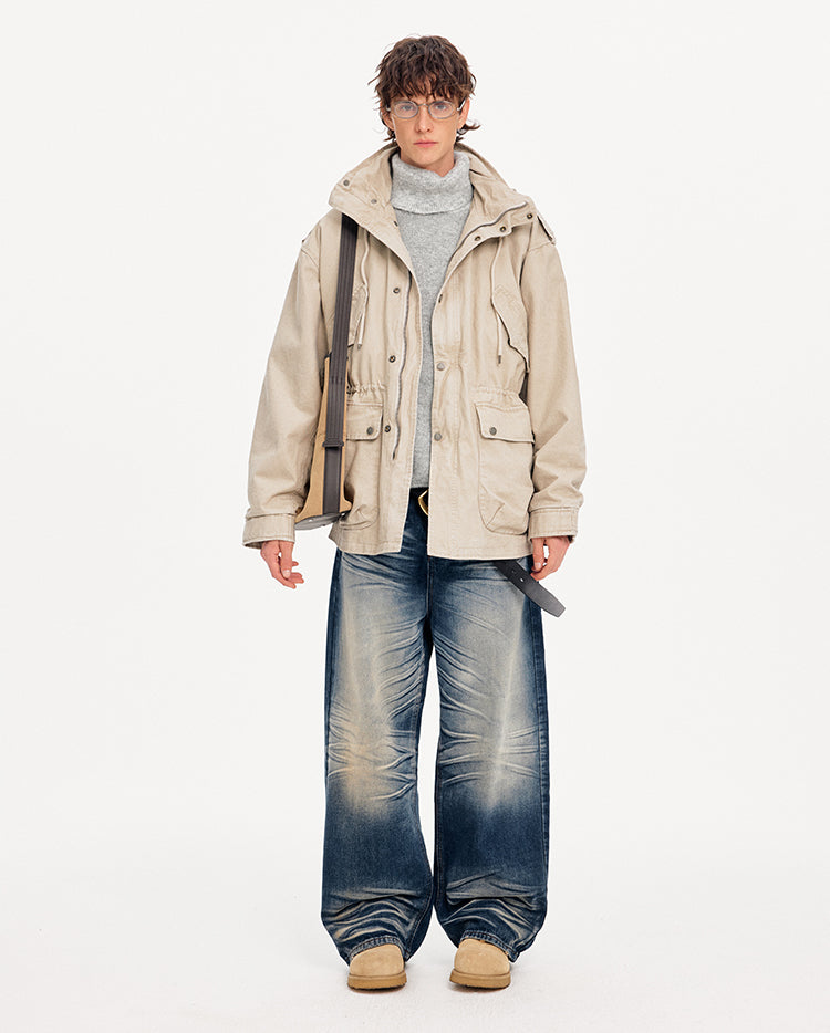 MADWITCH HOODED LONG WORKWEAR COAT #CW1308