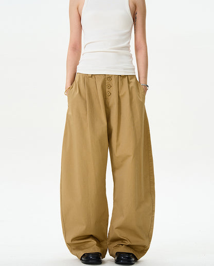 MADWITCH BUTTON-FLY BAGGY CASUAL PANTS #CK6613