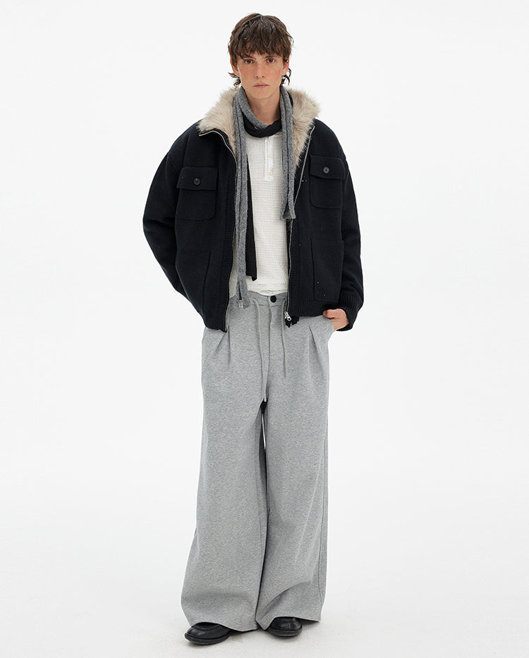 MADWITCH ATMOSPHERIC FUR COLLAR CARDIGAN #6003