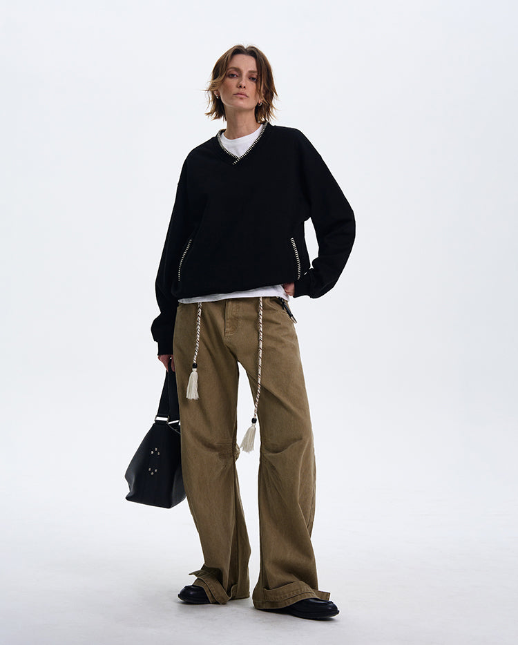 MADWITCH V-NECK CASUAL LONG SLEEVE #0207