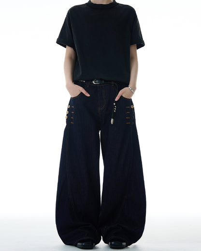 MADWITCH BUCKLED CASUAL JEANS #UTU001