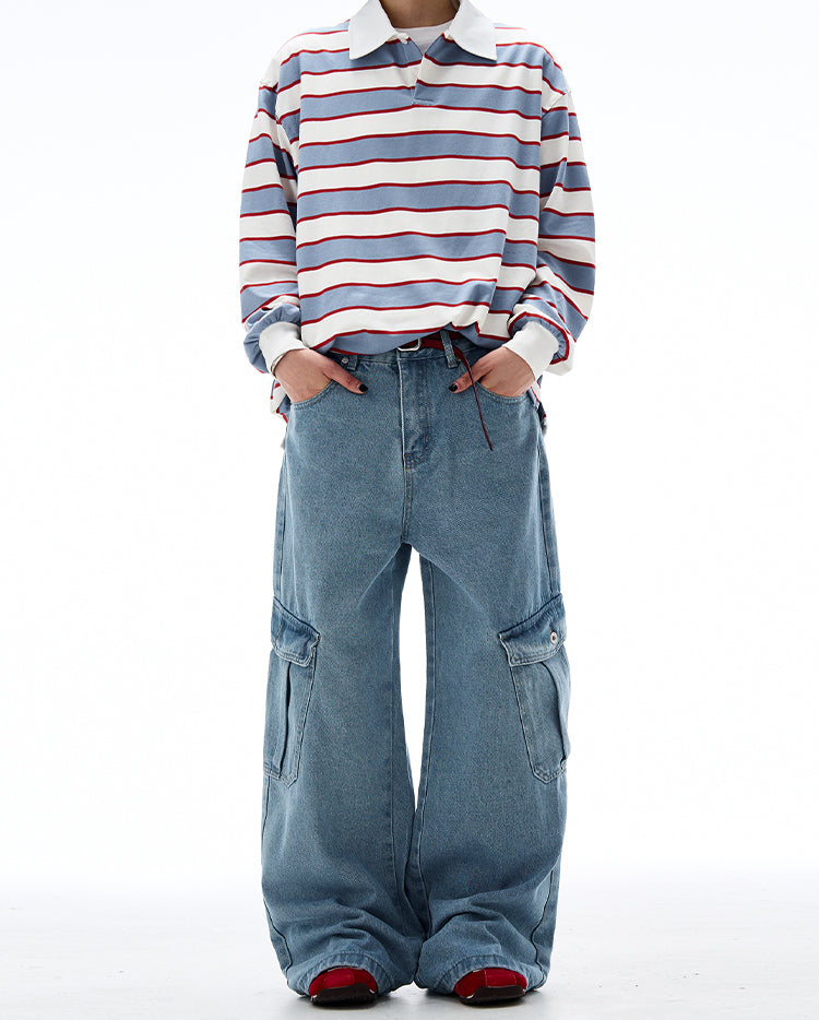 MADWITCH BAGGY WIDE-LEG WORKWEAR JEANS #CK3393