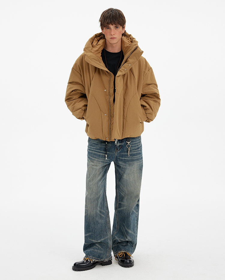 MADWITCH DECONSTRUCTED HOODED DOWN JACKET #N1715