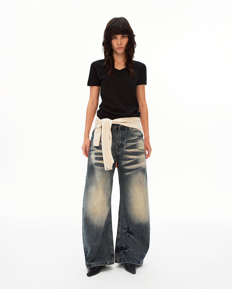 MADWIT VINTAGE WHISKER JEANS #G6898