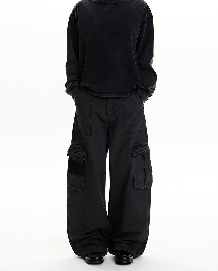 MADWIT WASHED MULTI-POCKET WORK PANTS #CK6923