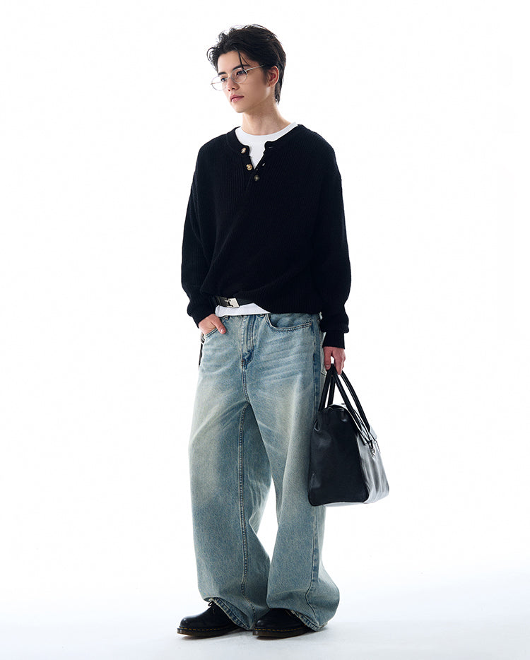 MADWITCH LOOSE KNITTED SWEATER #MFY213
