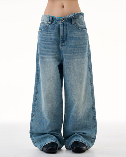 MADWITCH IRREGULAR WASH DENIM PANTS #CK9652