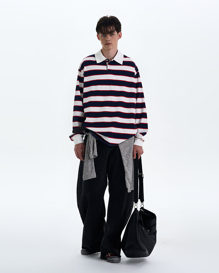 MADWITCH COLORBLOCK STRIPED LONG SLEEVE TEE #T56