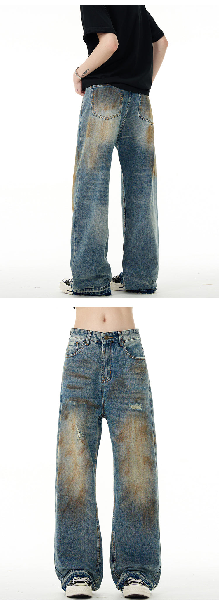 MADWITCH WASTELAND STRAIGHT-LEG JEANS #G6328