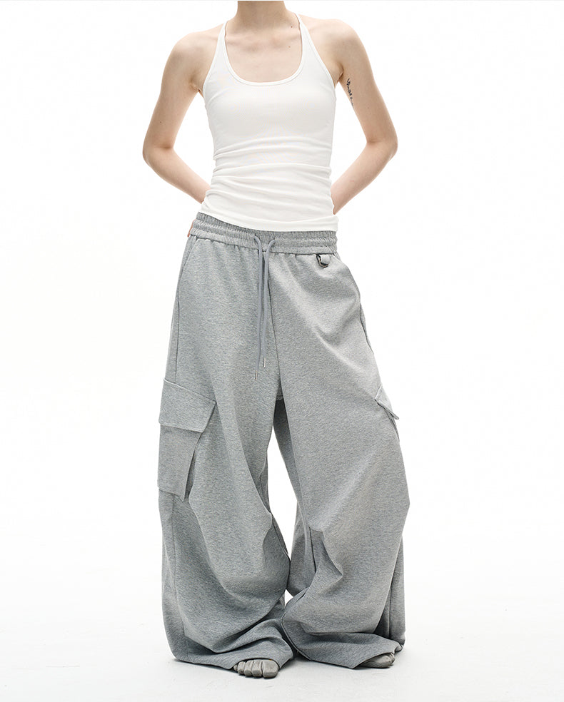 MADWITCH MULTI-POCKET WIDE SWEATPANTS #C930