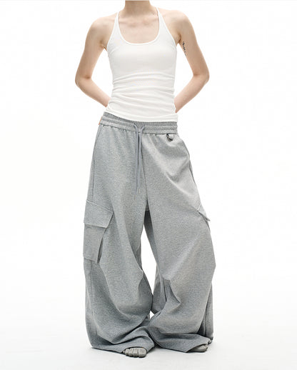 MADWITCH MULTI-POCKET WIDE SWEATPANTS #C930