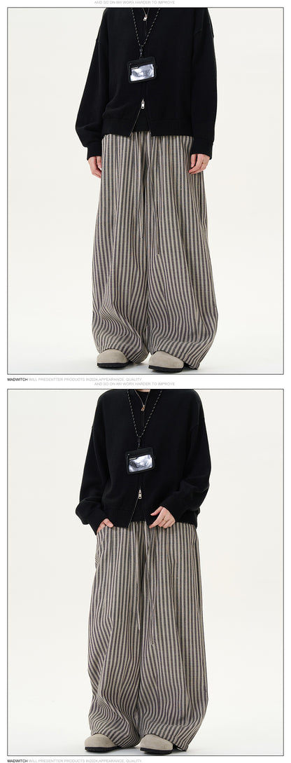 MADWITCH STRIPED DRAPEY CASUAL PANTS #DCC817