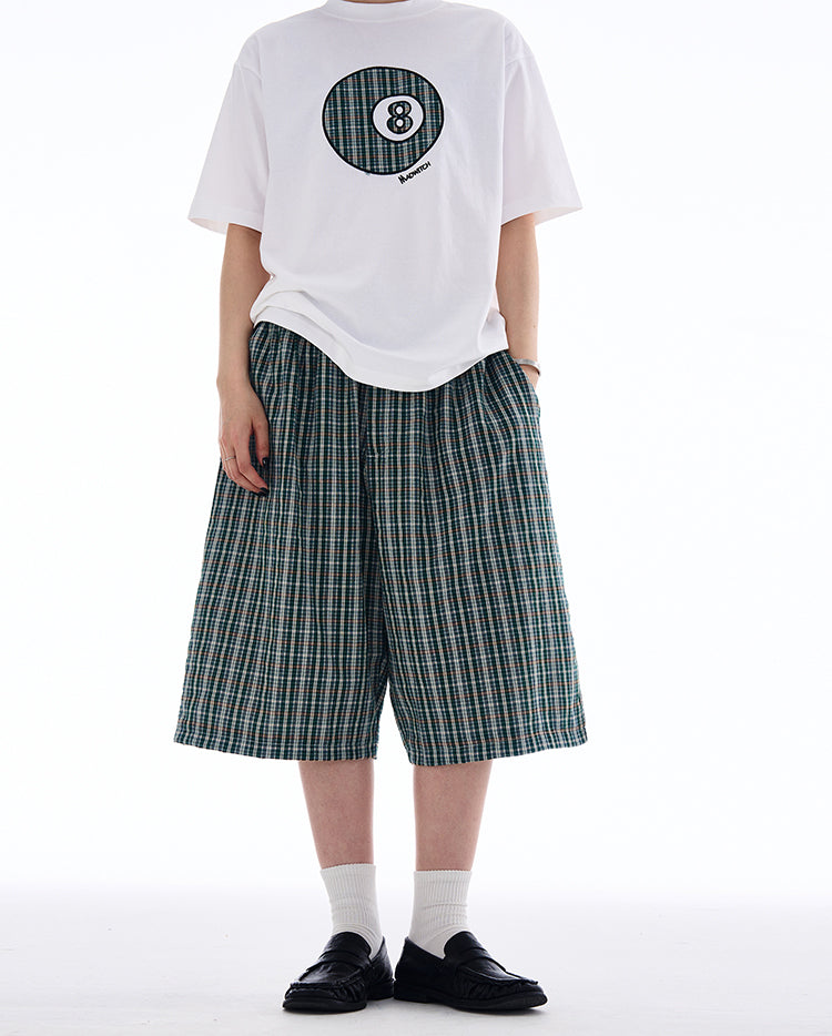 MADWITCH RELAXED PLAID CASUAL SHORTS #MD3643