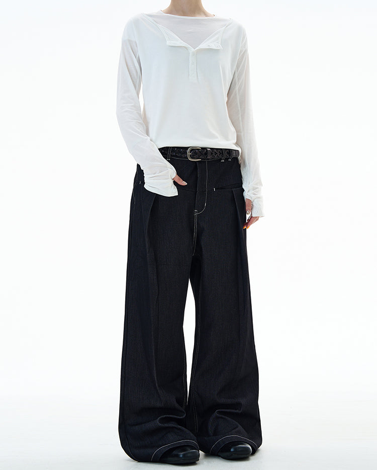 MADWITCH SLIM FLARE DRESS PANTS #AK028