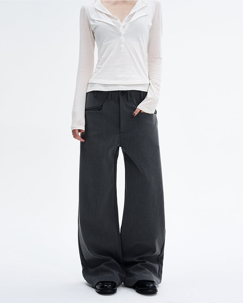 MADWITCH DRAPE STRAIGHT TROUSERS #GPC6895