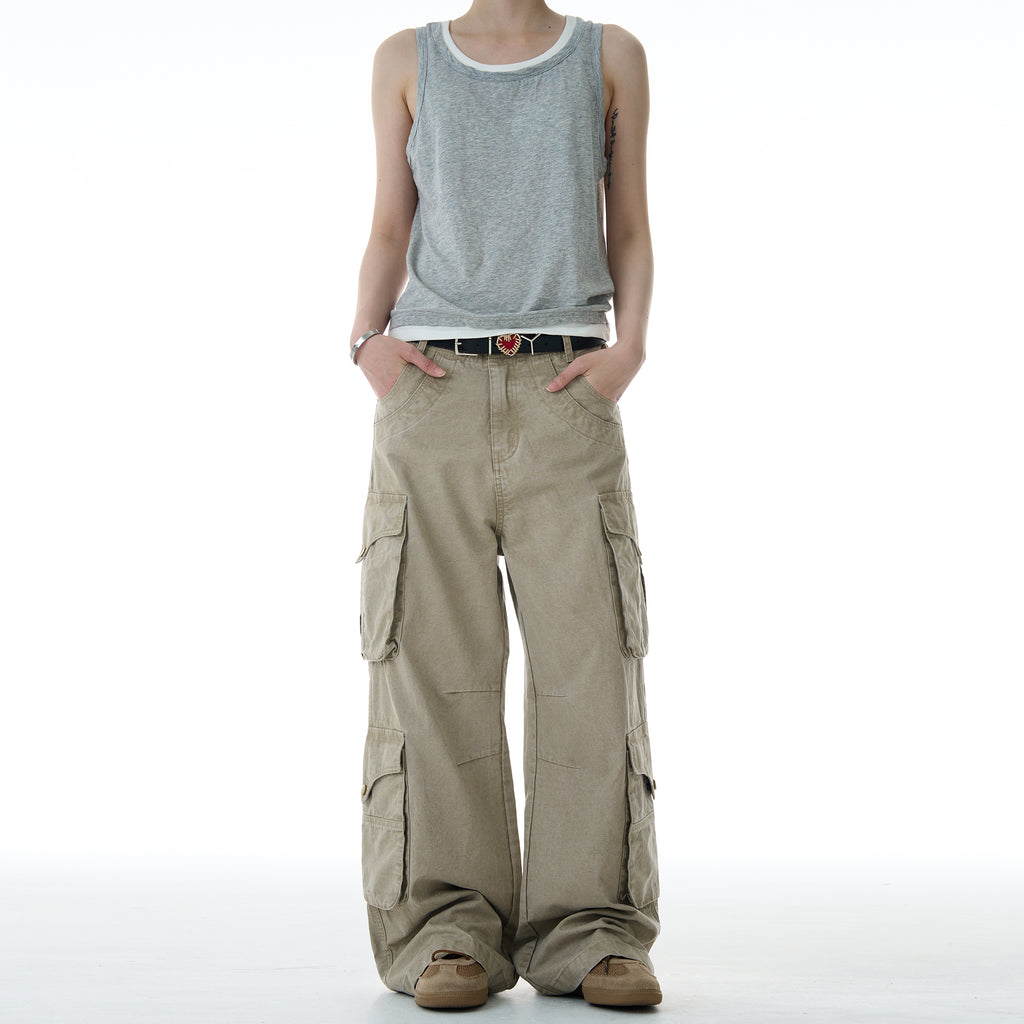 MADWITCH MULTI POCKET CASUAL WORK PANTS #A606