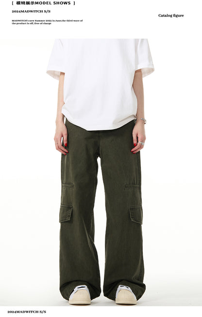 MADWITCH STRAIGHT LEG CASUAL PANTS #KJ6255