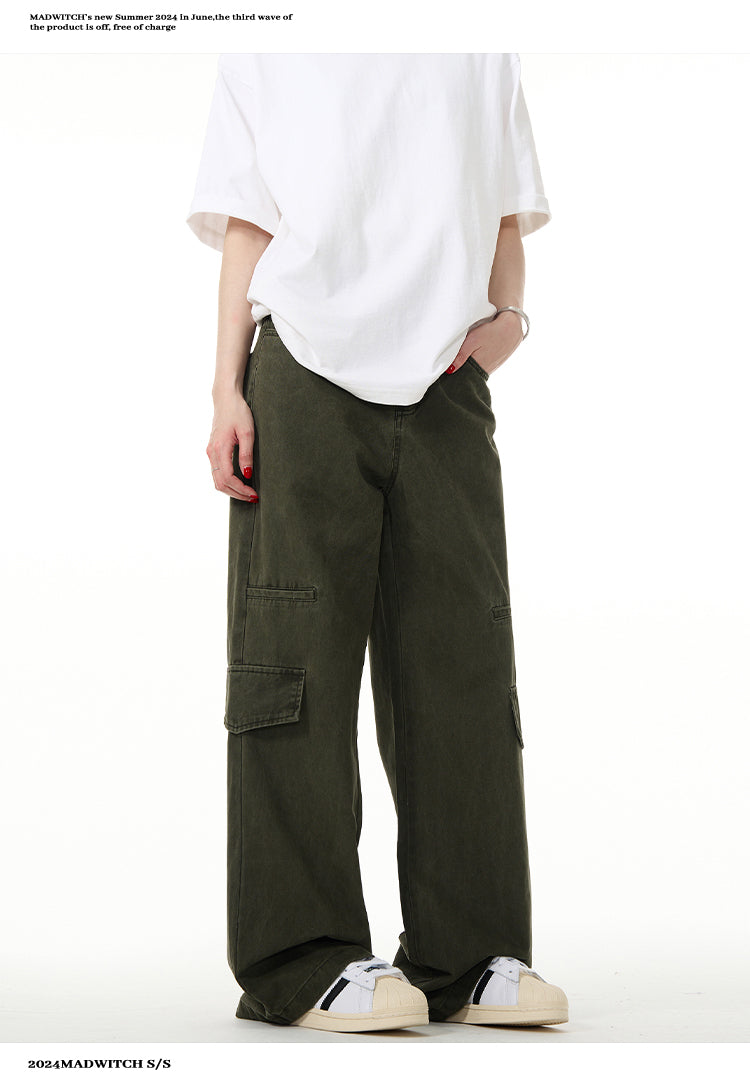 MADWITCH STRAIGHT LEG CASUAL PANTS #KJ6255