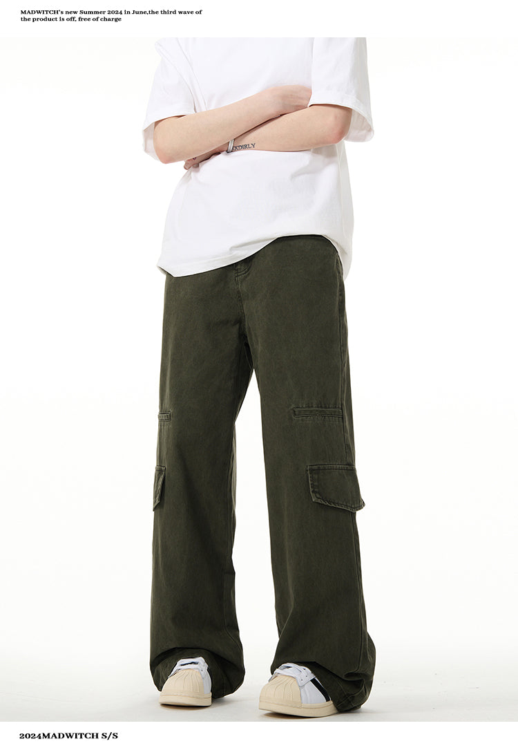 MADWITCH STRAIGHT LEG CASUAL PANTS #KJ6255