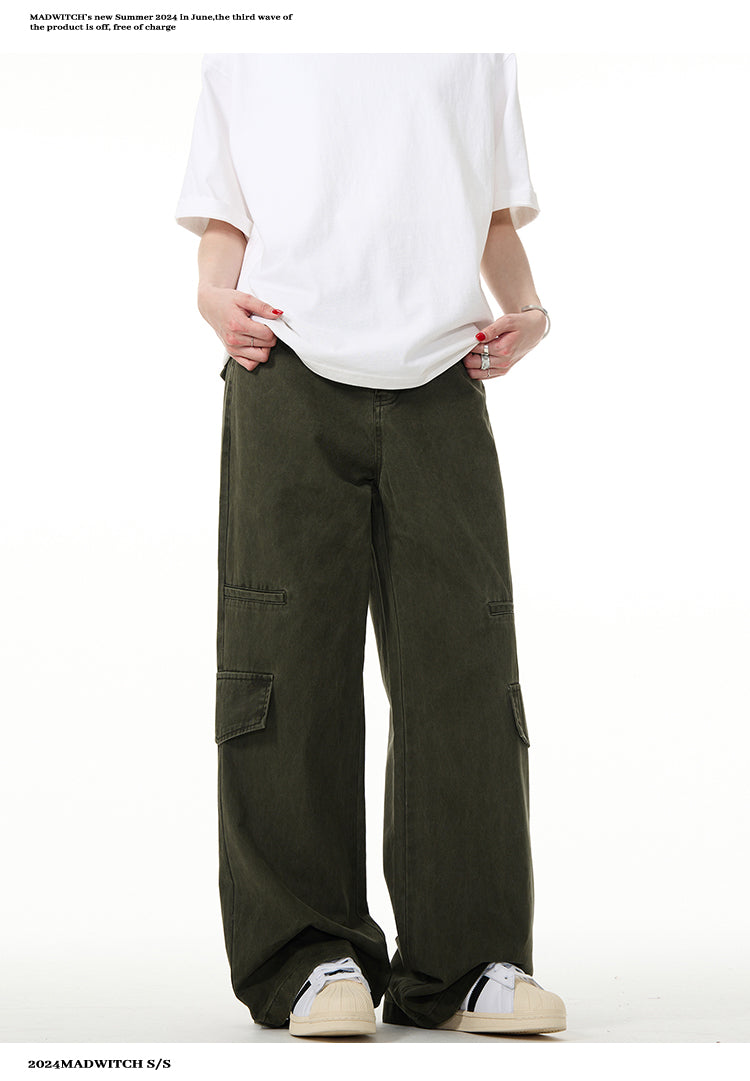 MADWITCH STRAIGHT LEG CASUAL PANTS #KJ6255