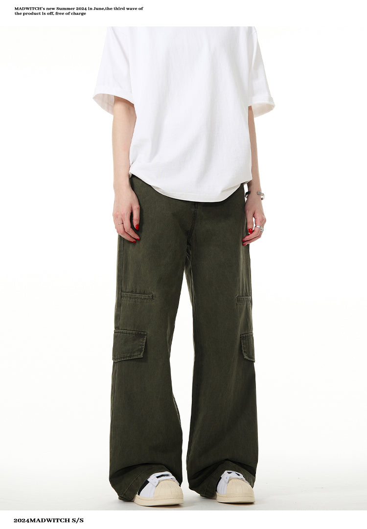 MADWITCH STRAIGHT LEG CASUAL PANTS #KJ6255