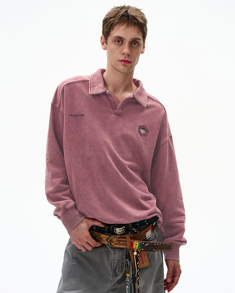 MADWITCH UNISEX RETRO POLO SWEATSHIRT #9693