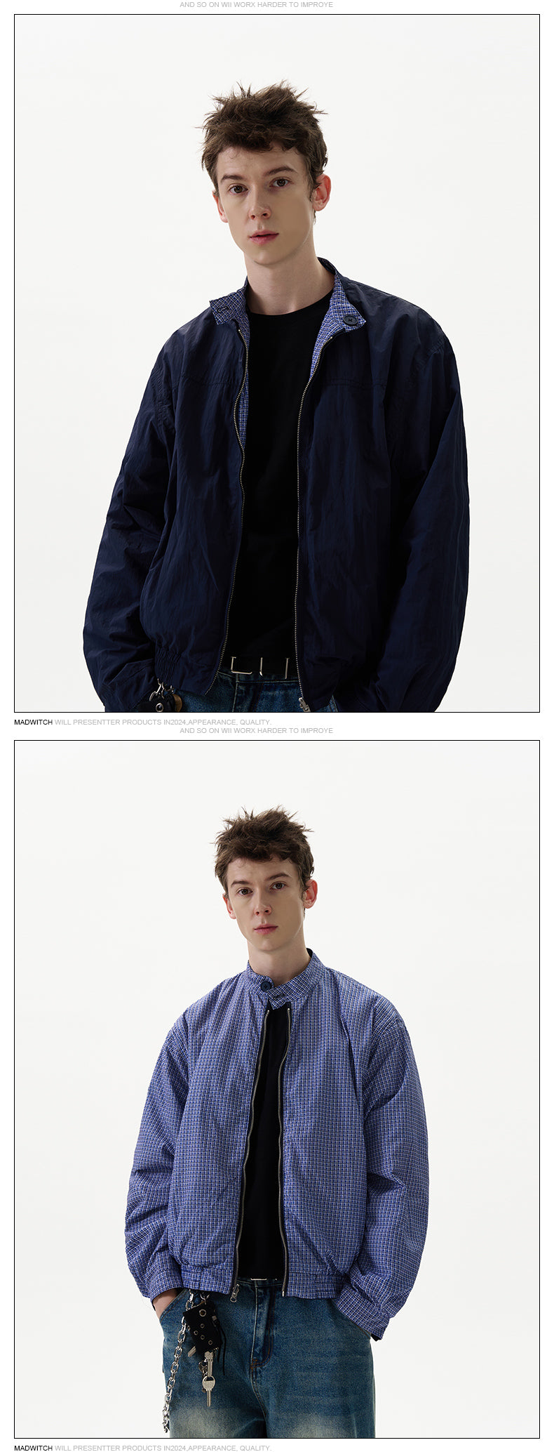 MADWITCH REVERSIBLE CHECKERED JACKET #27247